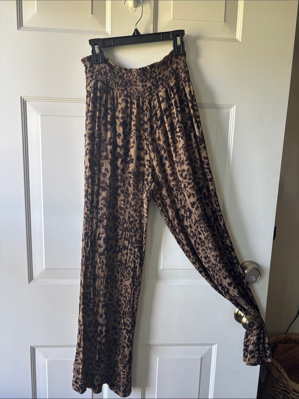 Maurices Brown Leopard-Print Wide Leg Pants